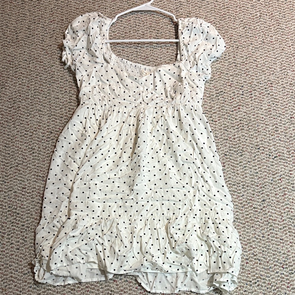 Aeropostale White and Black Polka Dot Dress